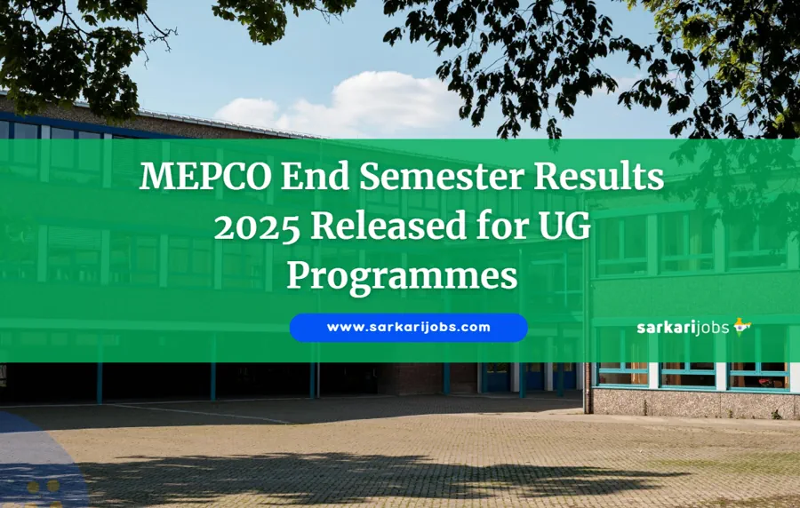MEPCO End Semester Results 2025 Released for UG Programmes