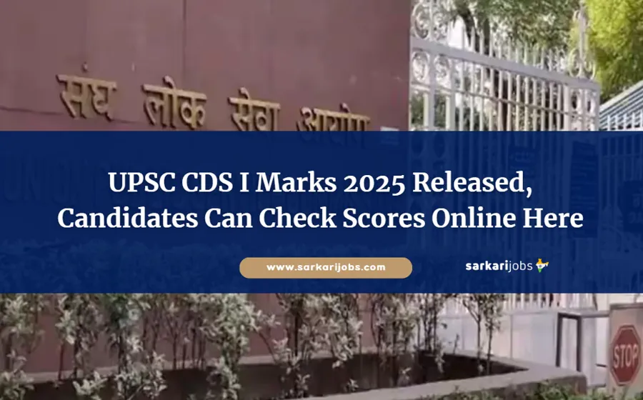 UPSC CDS I Marks 2025 Released, Candidates Can Check Scores Online Here