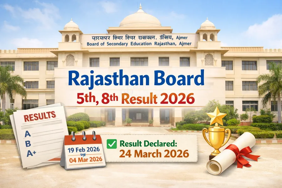 Rajasthan Board 5th 8th Result 2026 Declared, Check RBSE Class 5 & 8 Results Online
