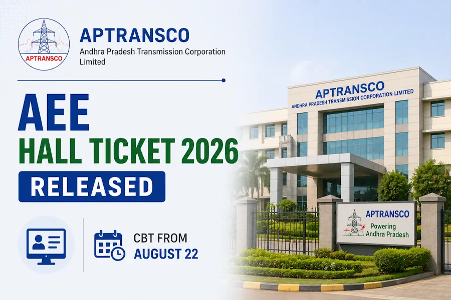 APTRANSCO AEE Hall Ticket 2026 Released, CBT From August 22
