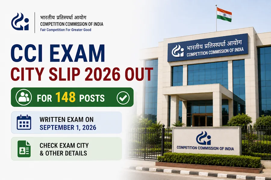 CCI Exam City Slip 2026 Out for 148 Posts, Written Exam on September 1
