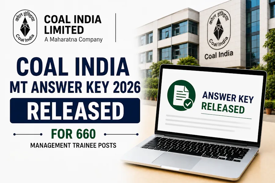 Coal India MT Answer Key 2026 Released for 660 Management Trainee Posts, Check Here