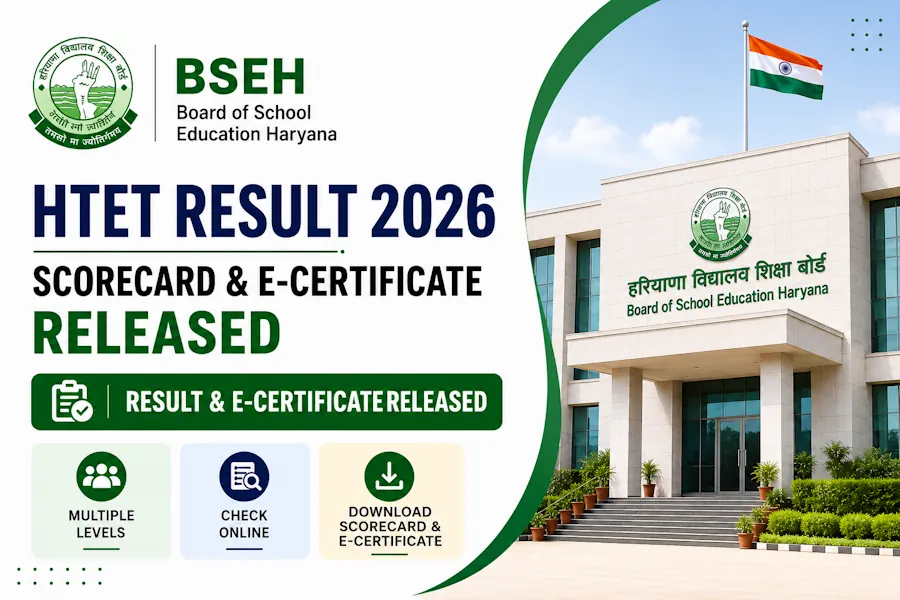 HTET Result 2026 Scorecard and E-Certificate Released at bseh.org.in, Check Download Details