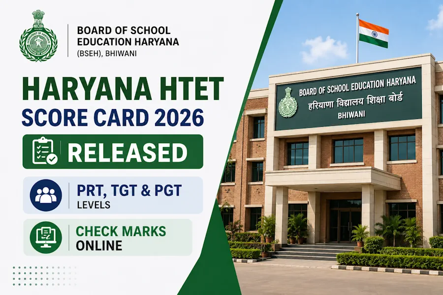 Haryana HTET Score Card 2026 Released for PRT, TGT and PGT Levels; Check Marks Online