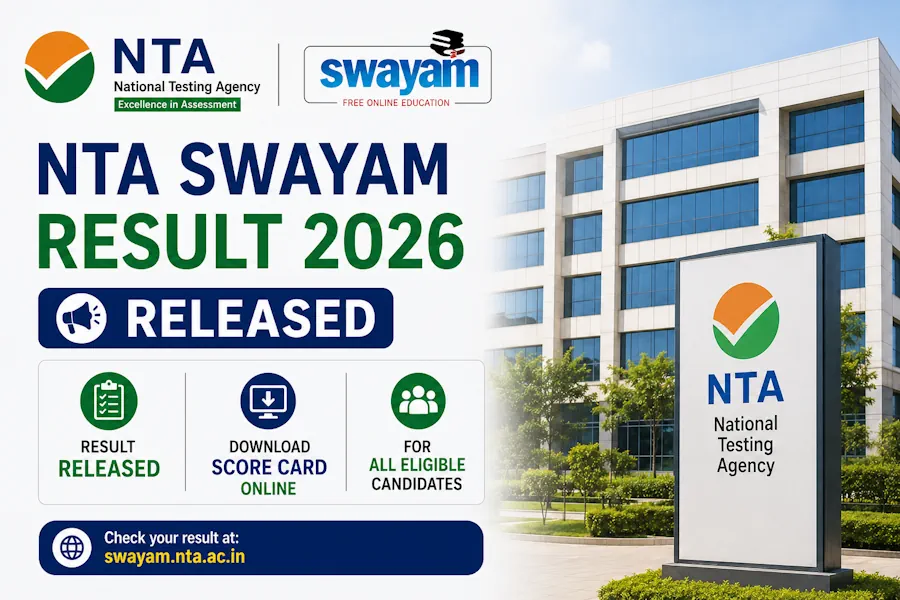 NTA SWAYAM Result 2026 Released; Candidates Can Download Score Card Online
