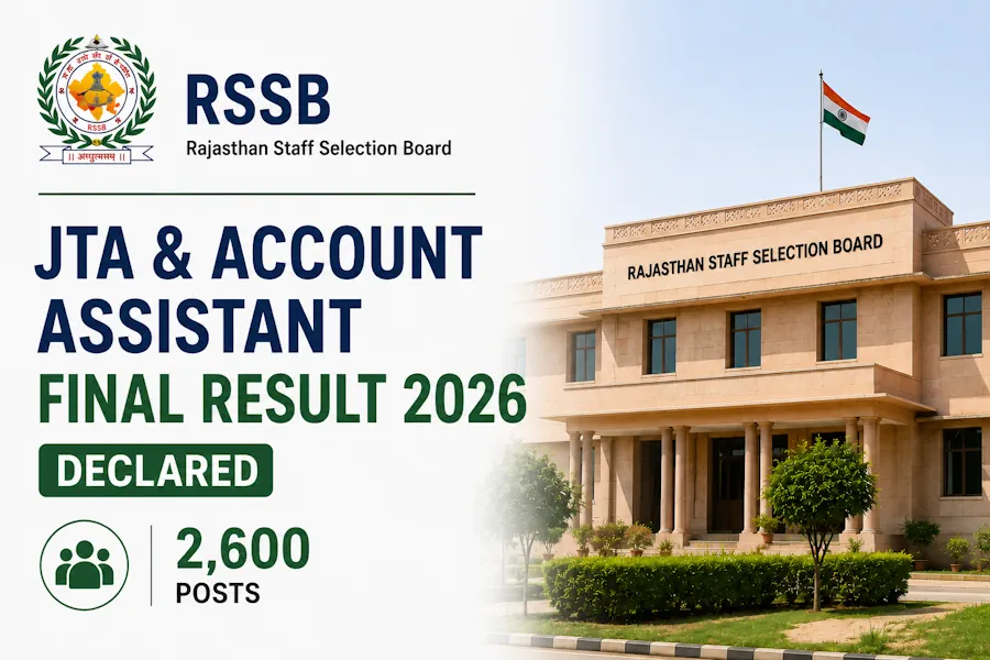 RSSB JTA and Account Assistant Final Result 2026 Declared for 2,600 Posts