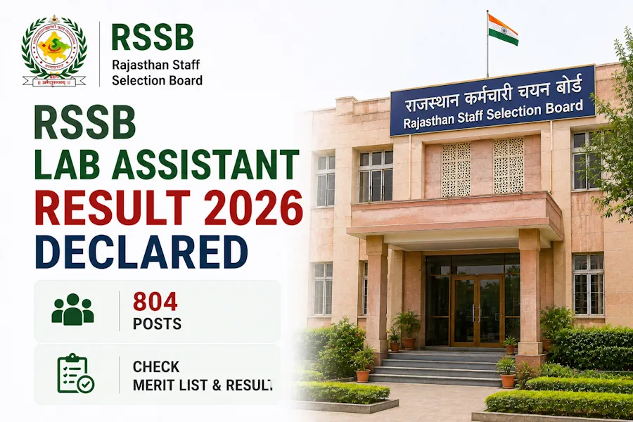 RSSB Lab Assistant Result 2026 Released for 804 Posts, Check Merit List and Result