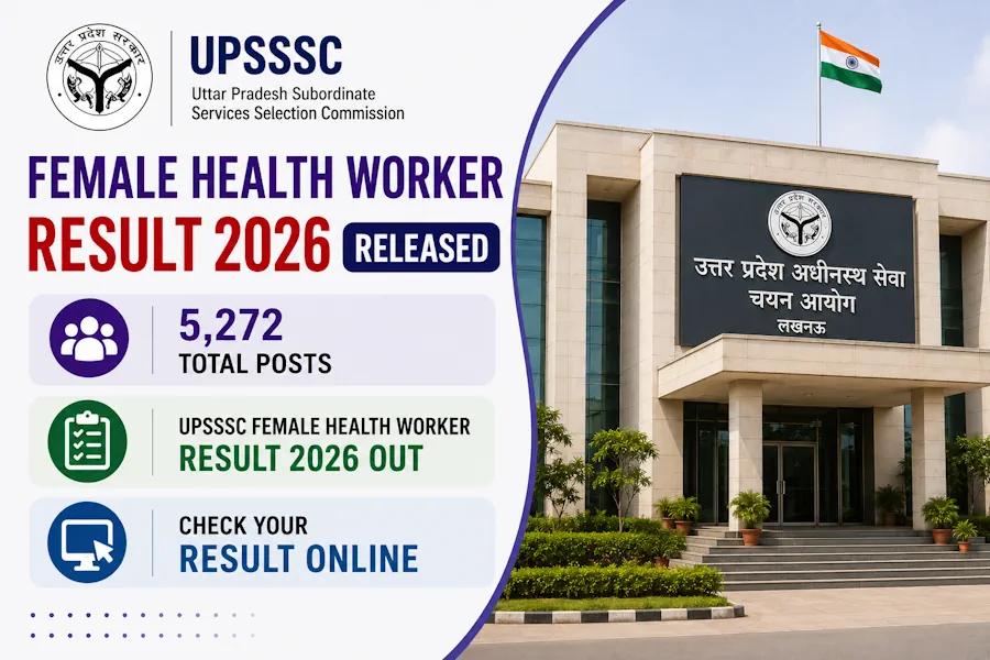 UPSSSC Female Health Worker Result 2026 Released for 5,272 Posts; Check Result Online