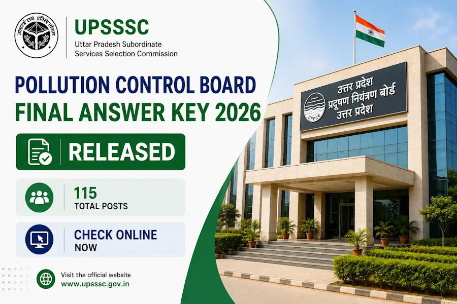 UPSSSC Pollution Control Board Final Answer Key 2026 Released for 115 Posts; Check Online