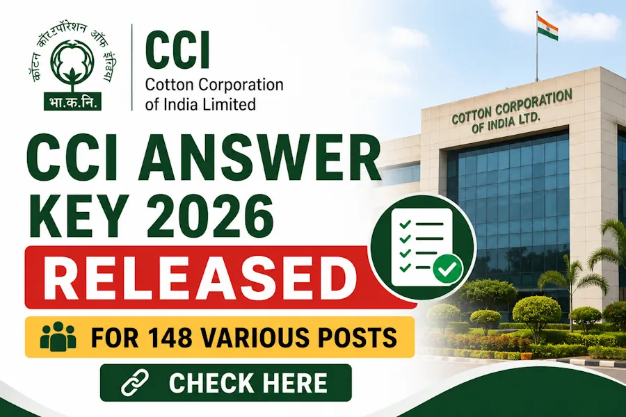 CCI Answer Key 2026 Released for 148 Various Posts, Check Here