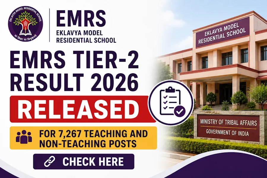 EMRS Tier-2 Result 2026 Released for 7,267 Teaching and Non-Teaching Posts, Check Here