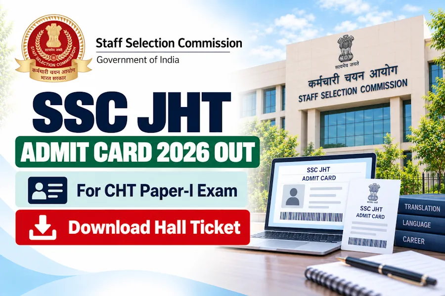 SSC Stenographer Admit Card 2026 Out for Grade C and D Exam, Download Hall Ticket
